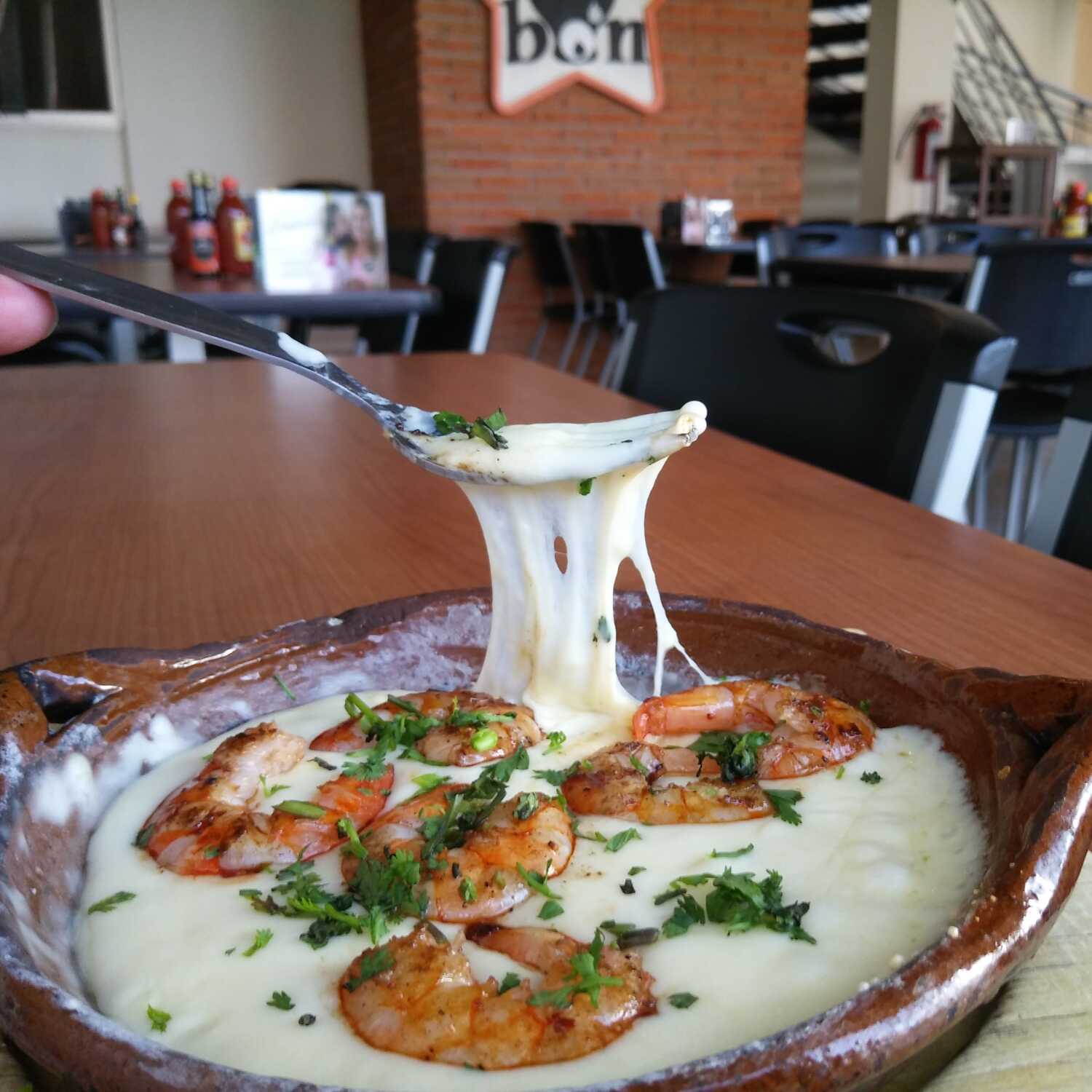 Queso con Camarones