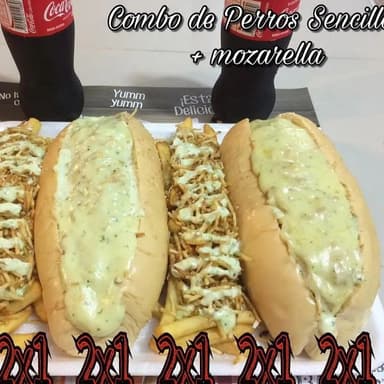 2 X 1 Perros Súper Gratinados + Papas Francesas