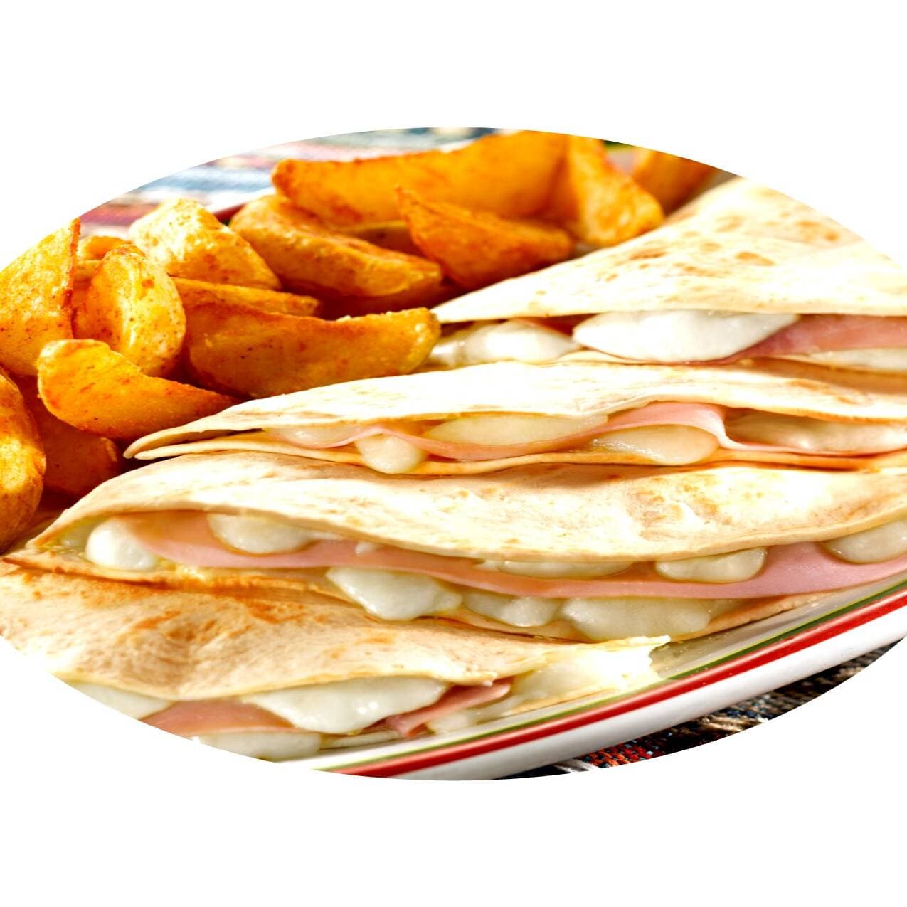 Sincronizada + Papas + Postre