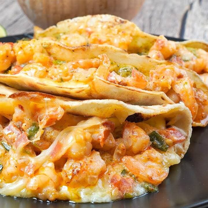 Combo Tacos Gobernador Con Queso