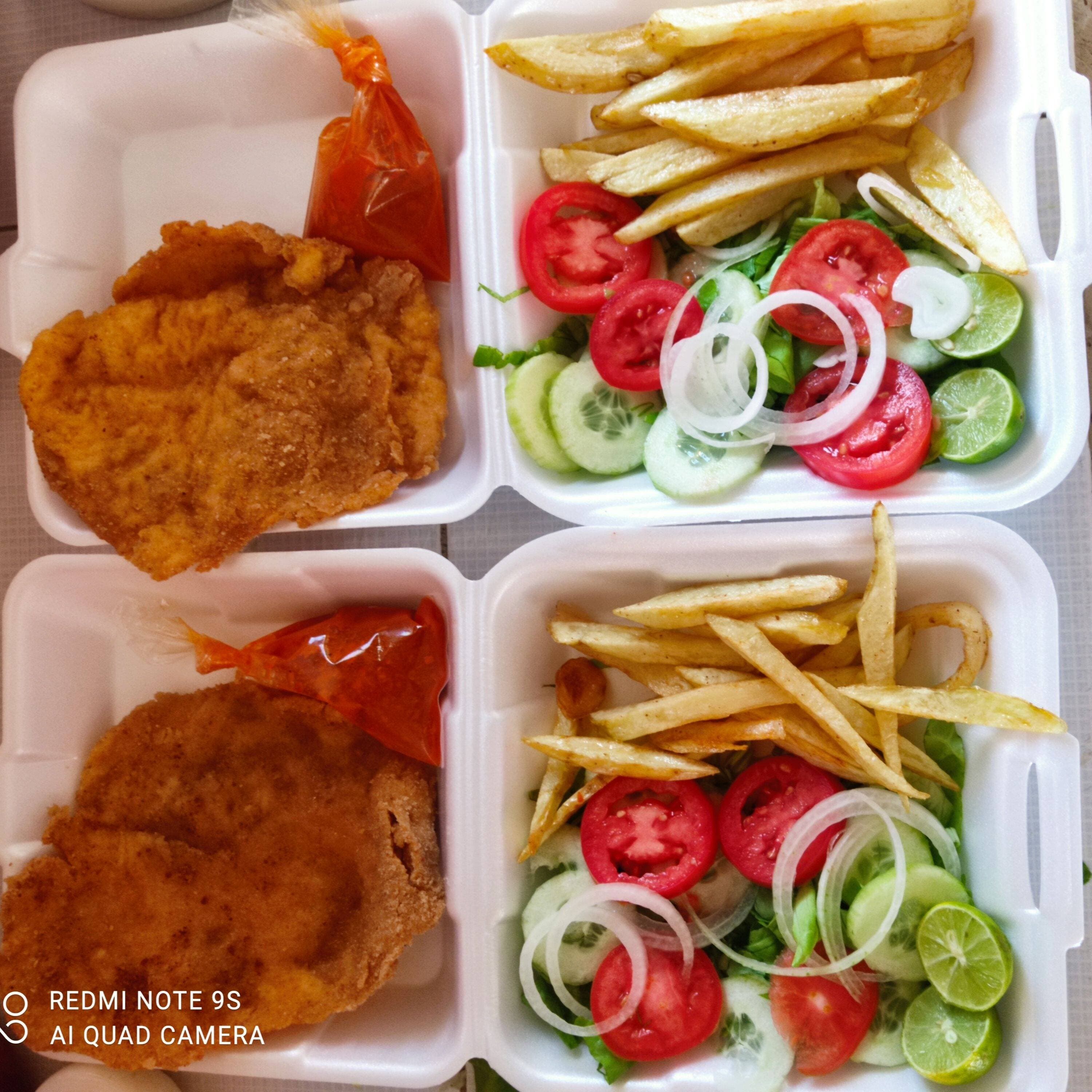 Milanesa con ensalada