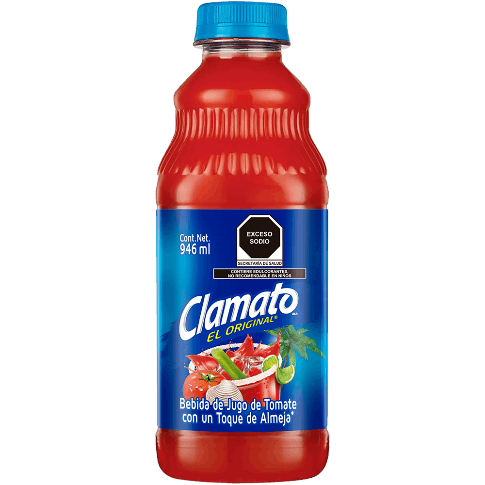 Jugo Clamato 946 ml bote tomate y almeja