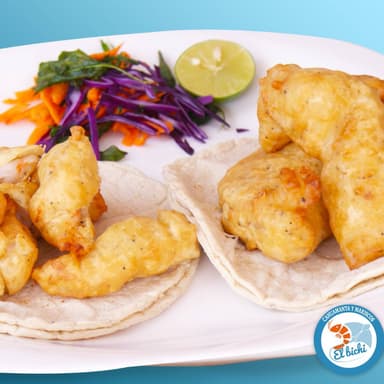 TACO CAPEADO (CAMARÓN Ó PESCADO)*