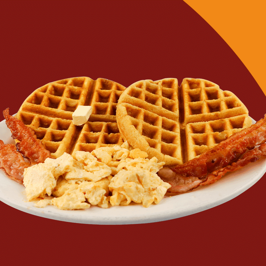 Waffle Americano (Huevos Estrellados)