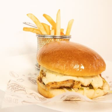 Hamburguesa Doble Pollo Champiñones