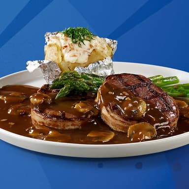 Filete de Res con Salsa de Champiñones