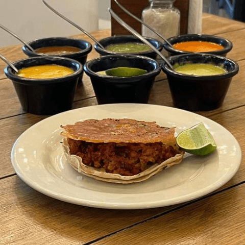 Taco de Longaniza con Queso 1 Pieza