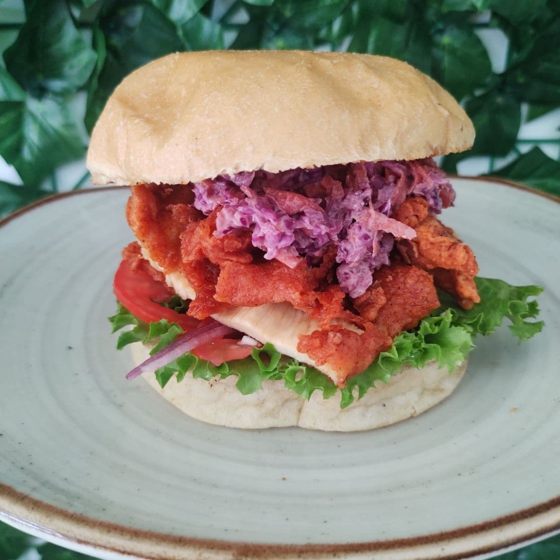 HAMBURGUESA DE POLLO FRITO