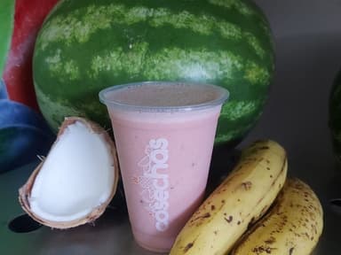 Sandía, Banano y Crema de Coco