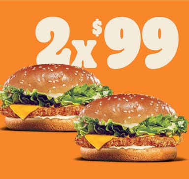 2 x $99 Crispy Chicken con queso