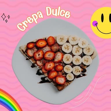 Crepa dulce fresa y platano