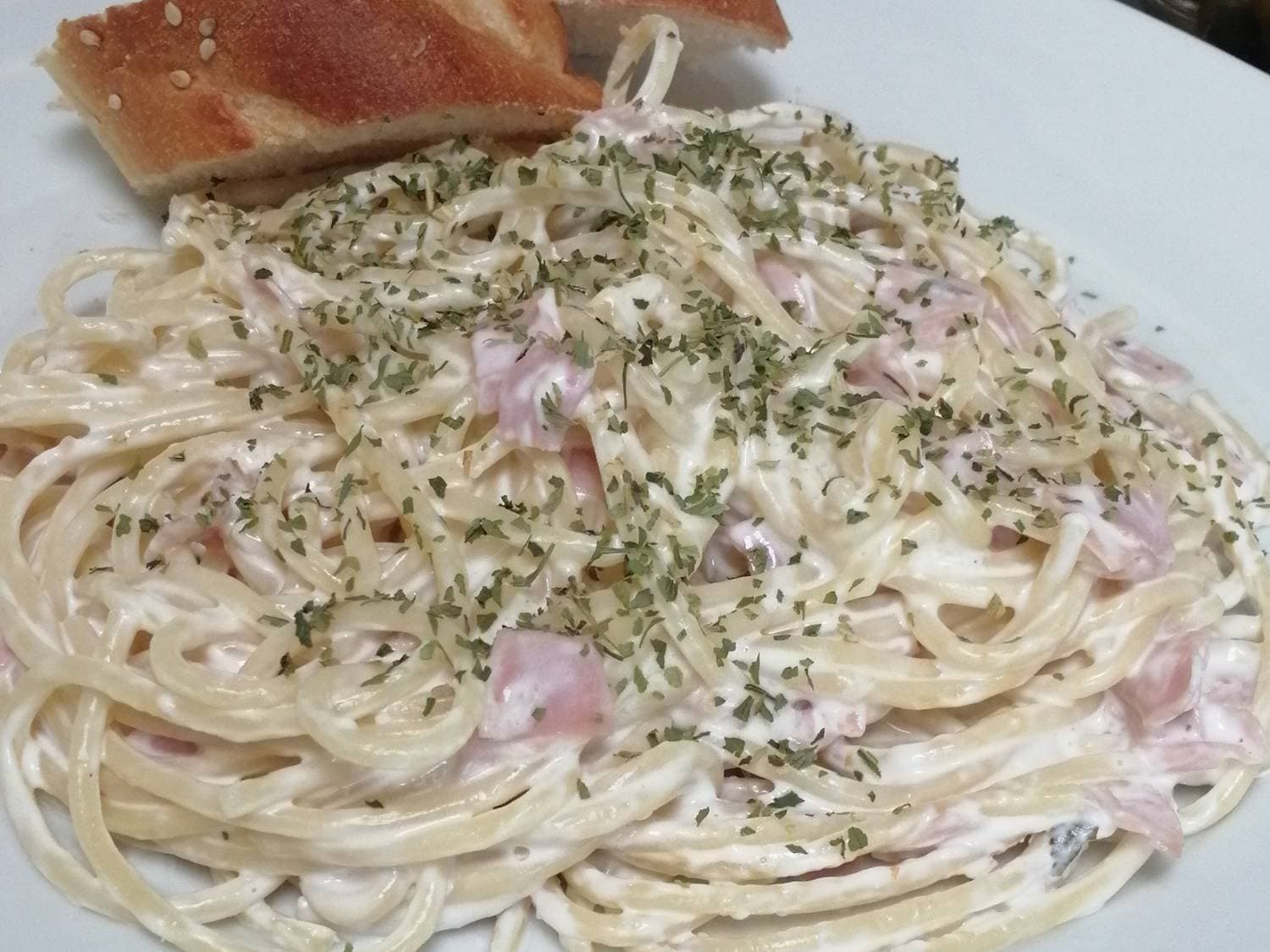 Deli Pasta Alfredo con Jamón