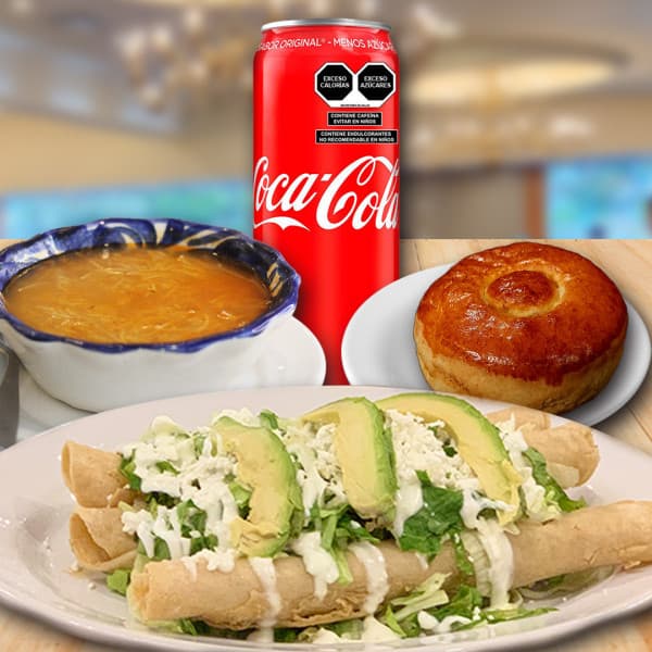 Combo Sopa  Flautas  Coca-Cola 🍜🥖🥤