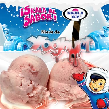 Helado de Yogurt con Mermelada de Fresa 1/2 Litro