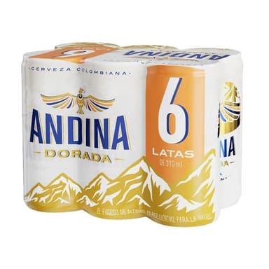 Six Pack Cerveza Andina Dorada de 269ML