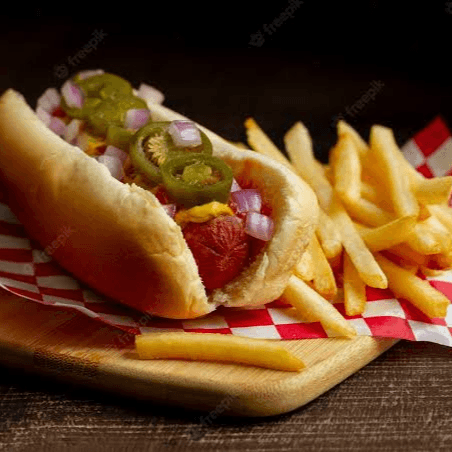 Hot Dog Con Queso Amarillo