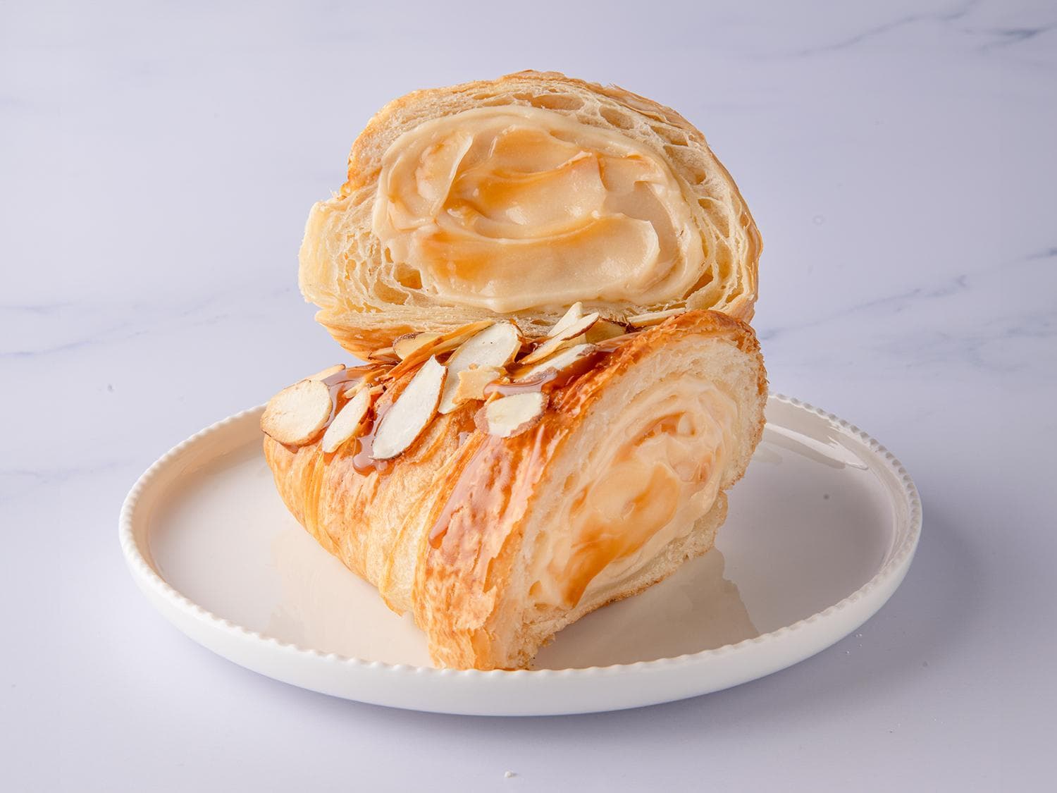 Caramel cream croissant