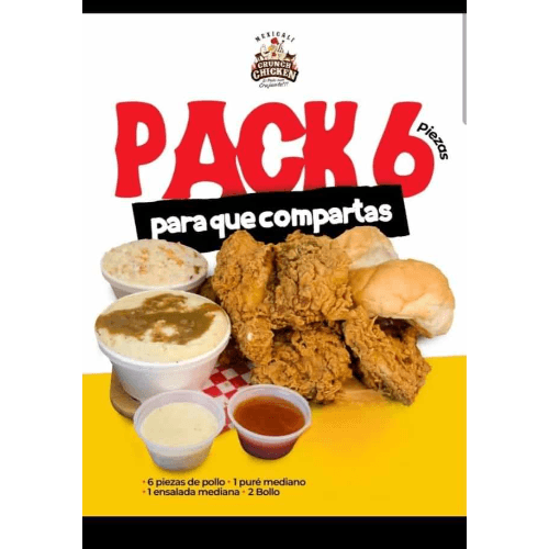 Pack 6 Piezas de Pollo
