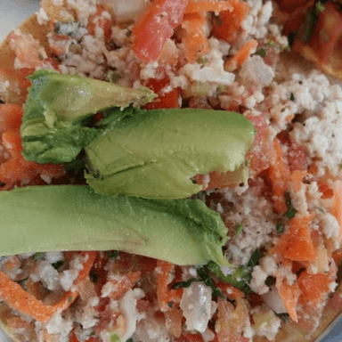 Tostada Ceviche Pescado Molido