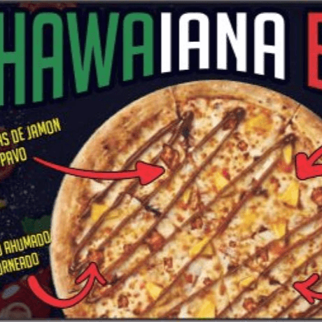 Pizza Hawaiana BBQ Orilla Mozzarella