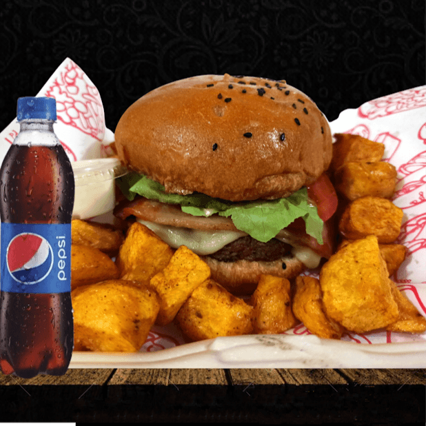 Combo-Hamburguesa Clásica Angus+Papas+Gaseosa250