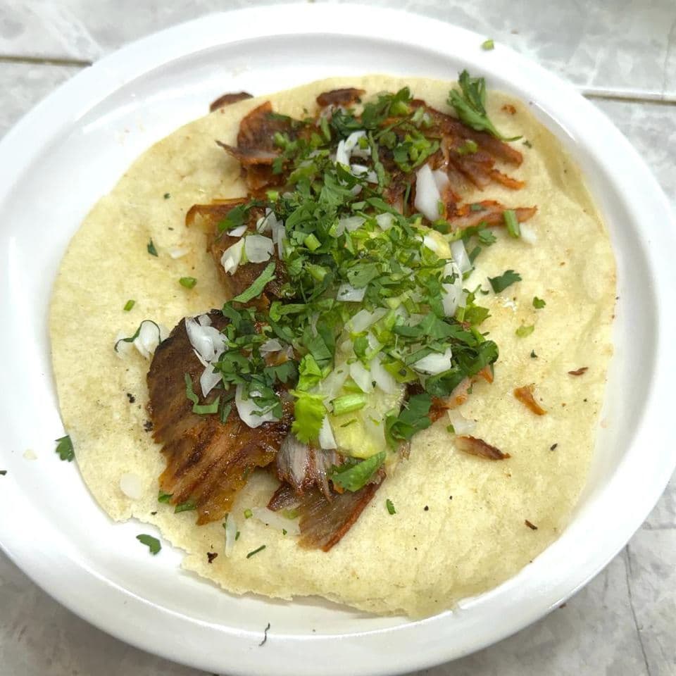 Taco de Pastor con Tortilla de Harina