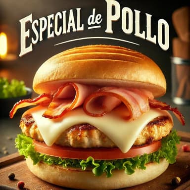 HAMBURGUESA ESPECIAL DE POLLO