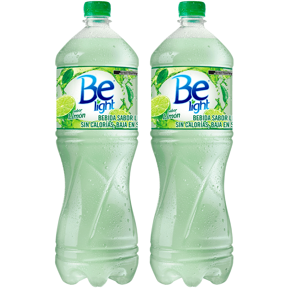 2 Agua Saborizada Be Light Limon 1.5lt