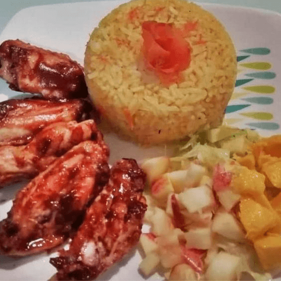 8 Alas Grandiosas más 2 Arroz con Pollo