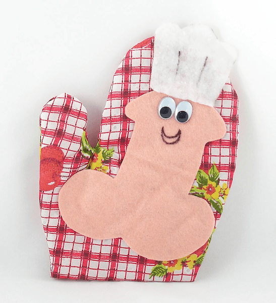 GUANTE PARA COCINA CON ADORNO DE PENE