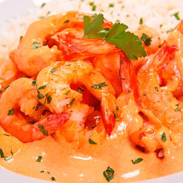 Camarones en Crema de Elote
