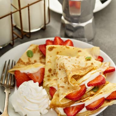 Crepa de Queso con Fresa