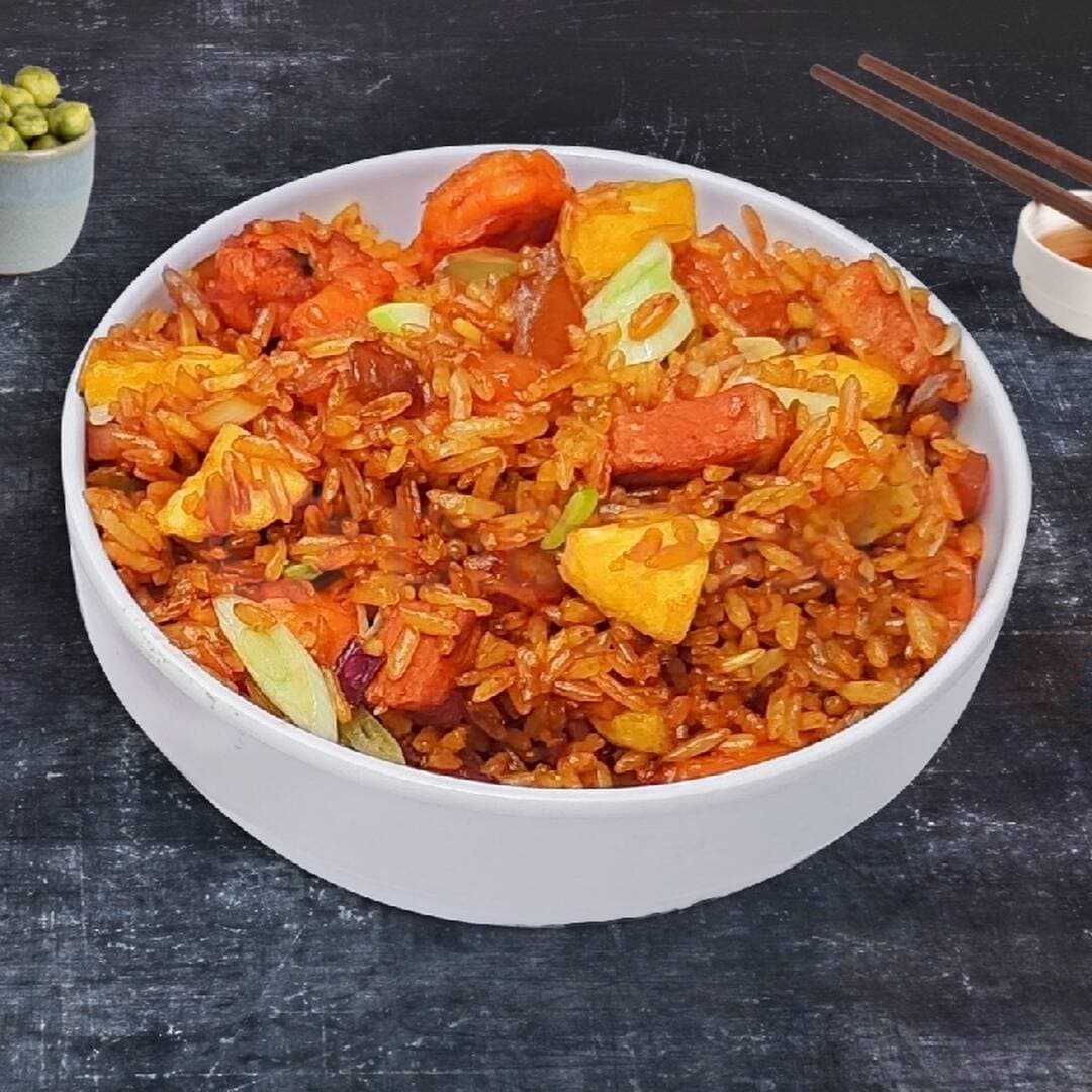 Arroz Chaufa500+Pollo Agridulce 100 Gramos+2 Palm