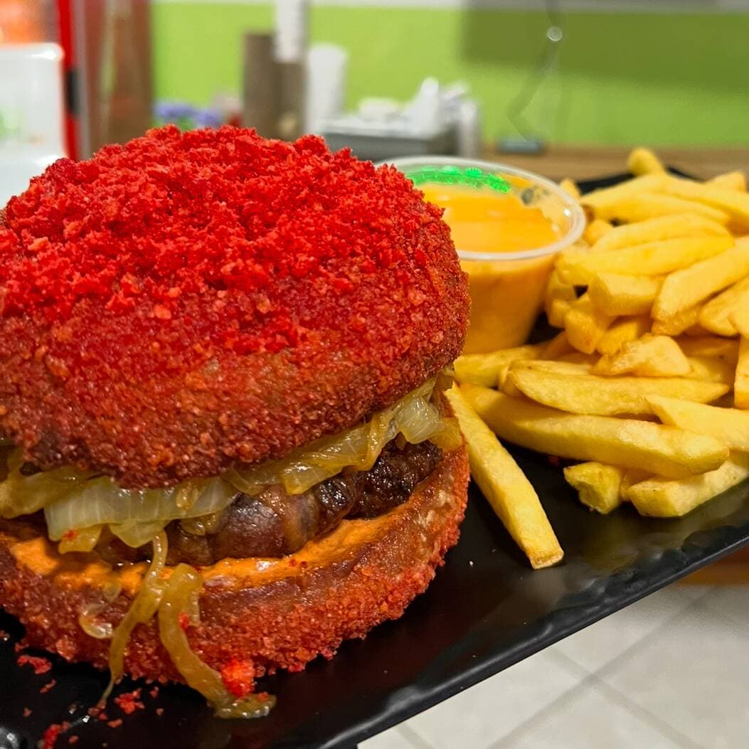 Hamburguesa Flamin Hot