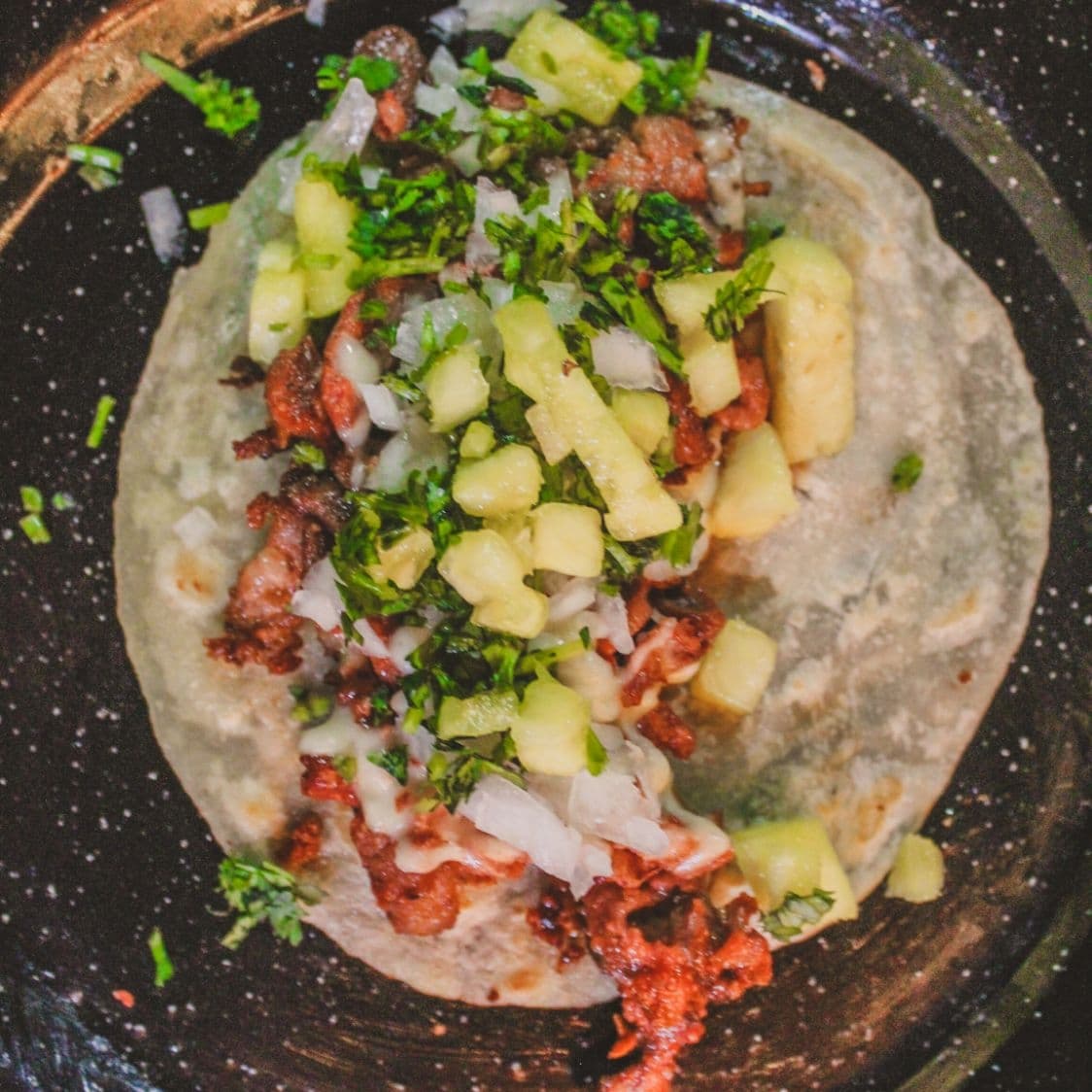 Taco al pastor de Harina.