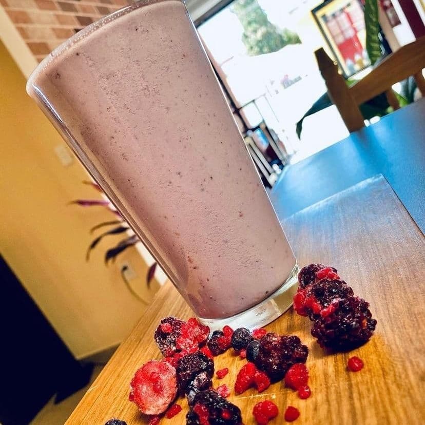 Licuado de frutos rojos
