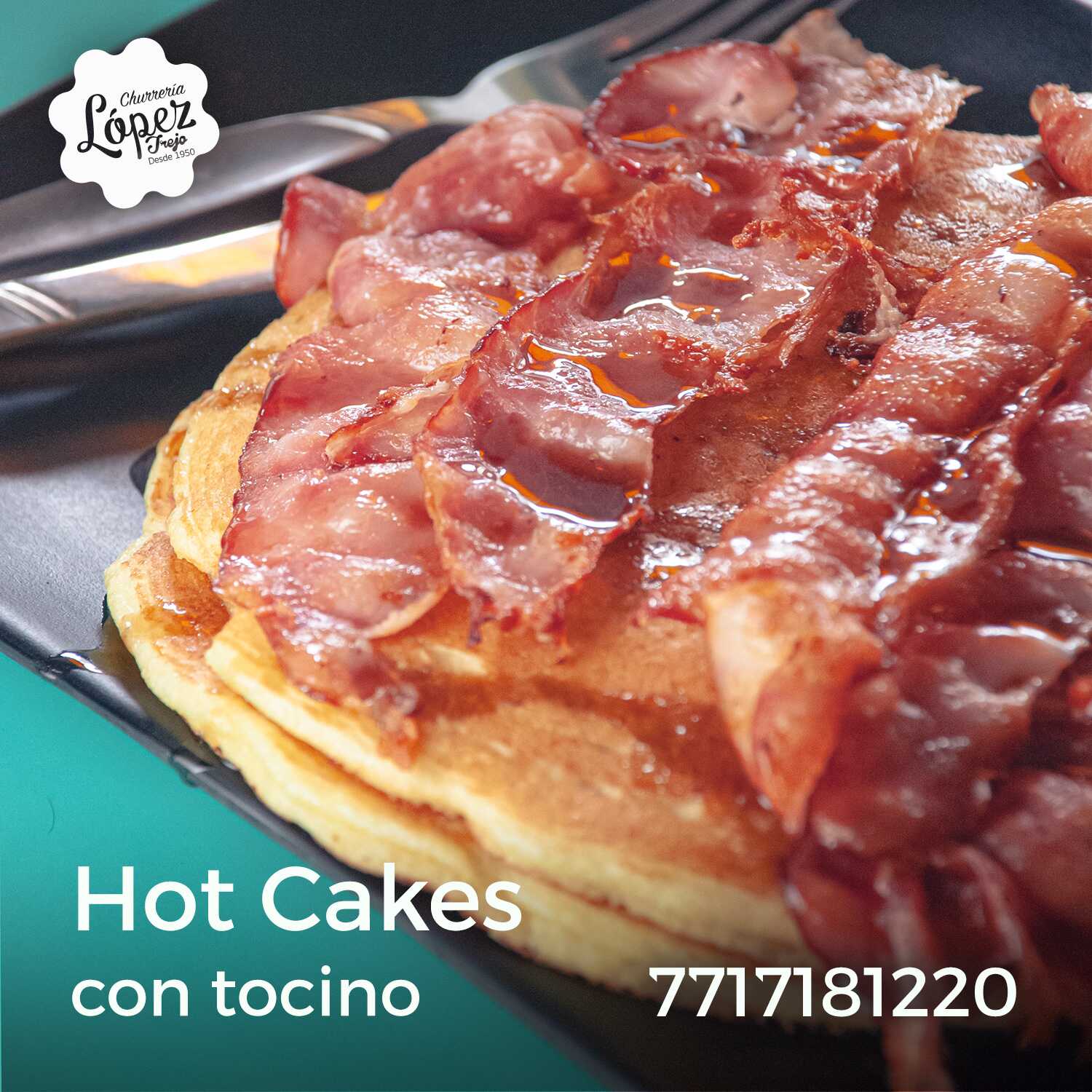 Hot Cakes con Tocino o Jamón