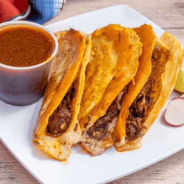 5 TACOS DE BARBACOA