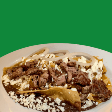 Chilaquiles con Arrachera