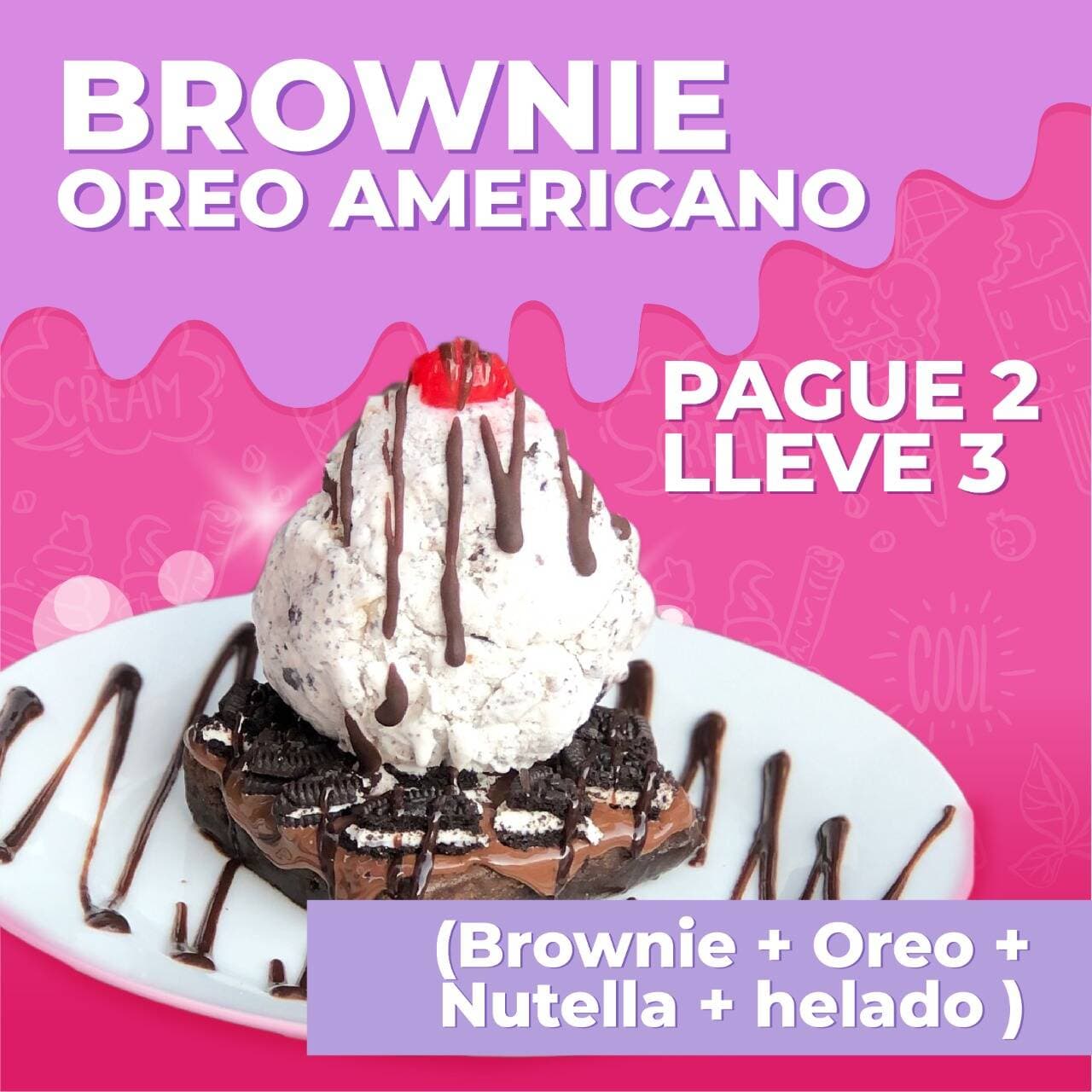 3 Brownie oreo americano.
