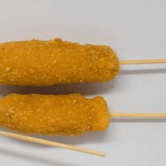 Kushiage de salmon con queso