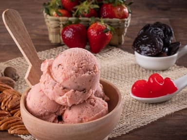 Nieve de Fresas con Crema