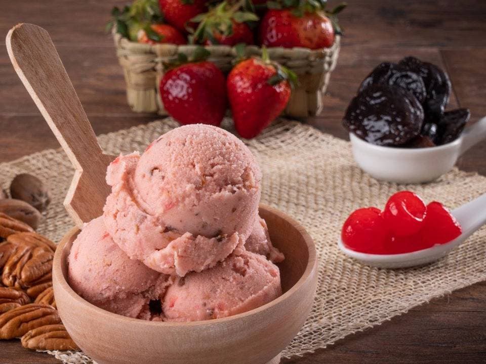 Nieve de Fresas con Crema