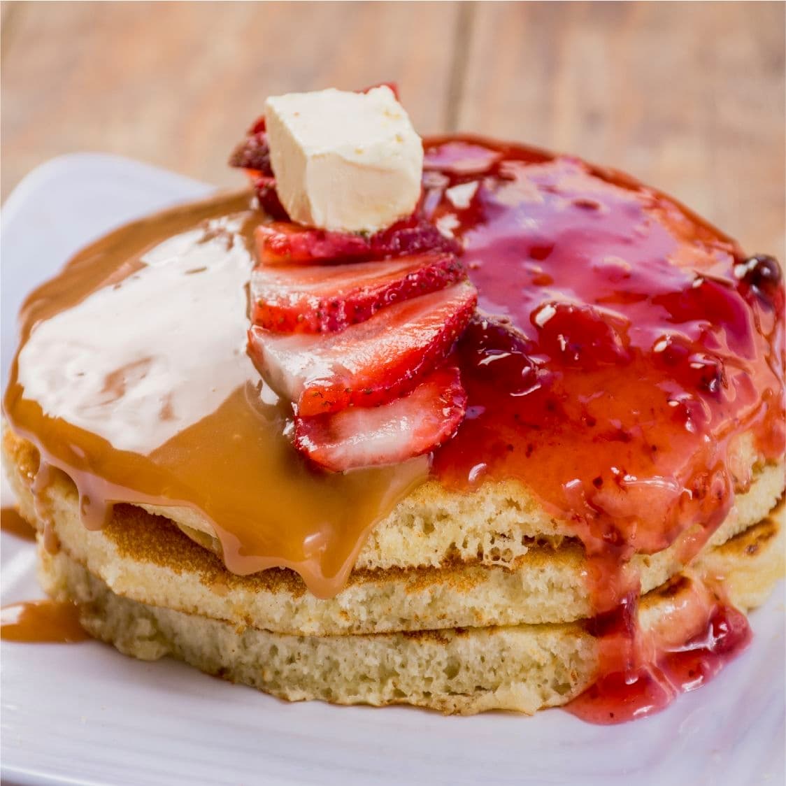 Orden de 3 Hot Cakes Fresa con Nutella