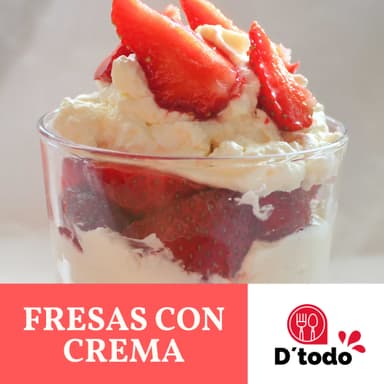 Fresas con Crema. 12 Oz