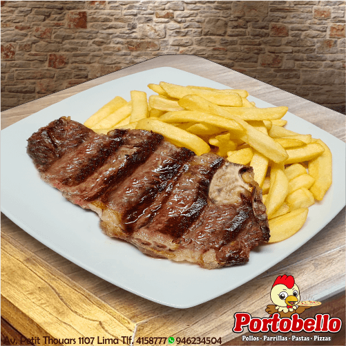 Churrasco con Papas y Ensalada Cocida