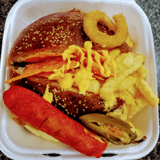 Combo Exg. Milanesa/Alambre, Papas y Bebida.