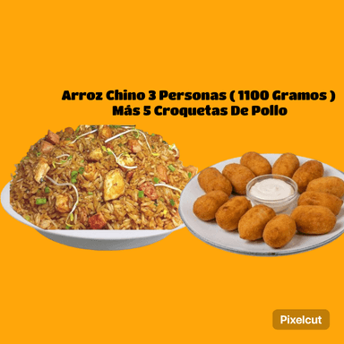 Arroz Chino Caja Mediana Más 5 Croquetas de Pollo