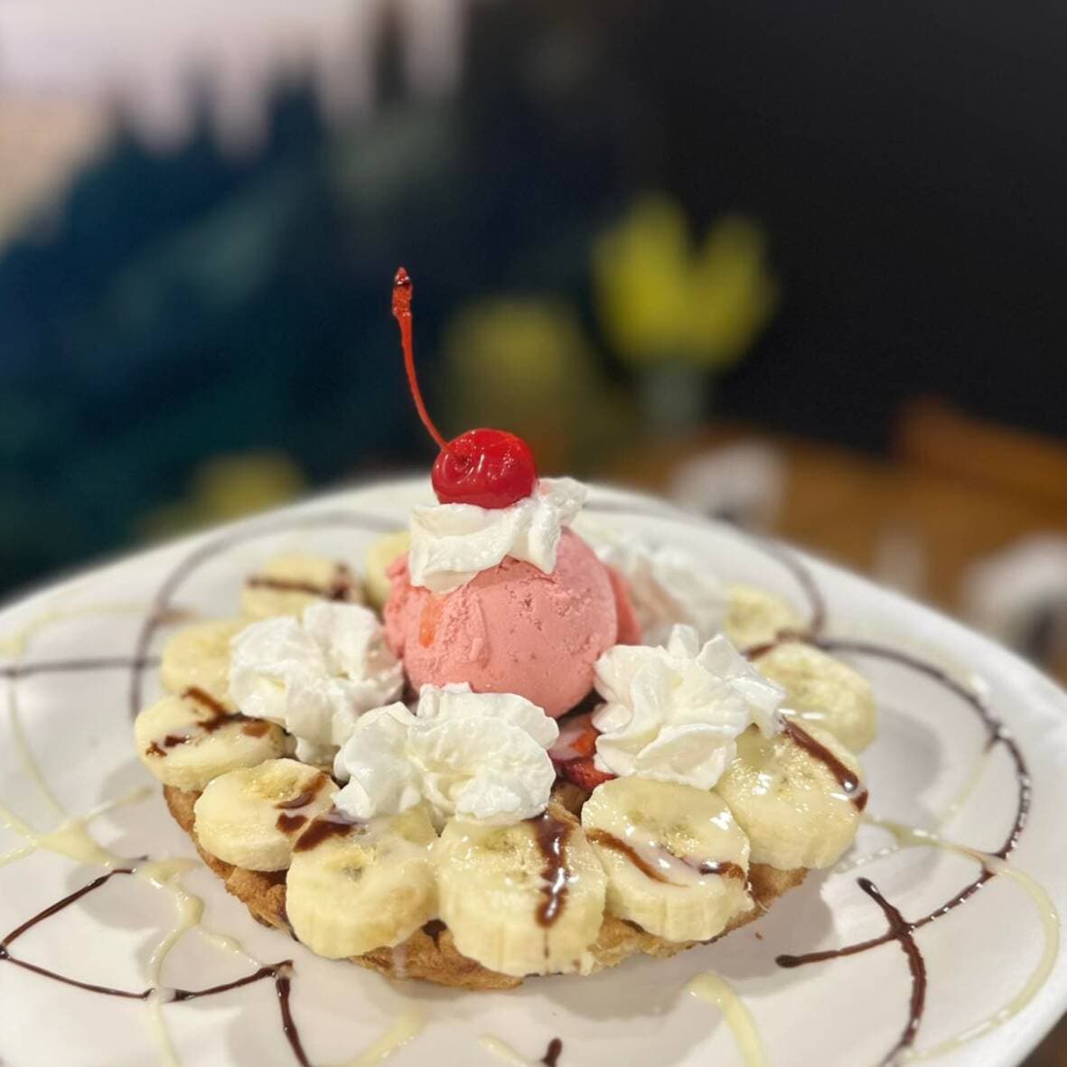 Banana Split Waffle