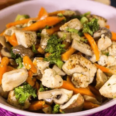 Combo15-Pollo con Vegetales en salsa de ostion
